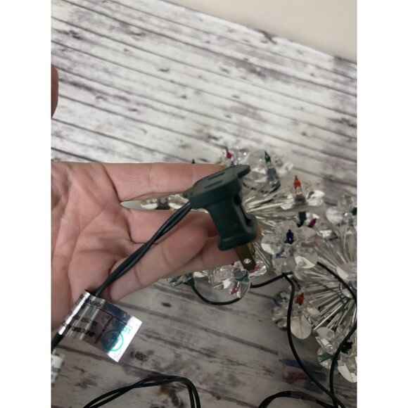 PAIR Christmas Wall Hanging Tree Toppers Snowflake Decor Multicolored Lights 6” - Picture 6 of 15